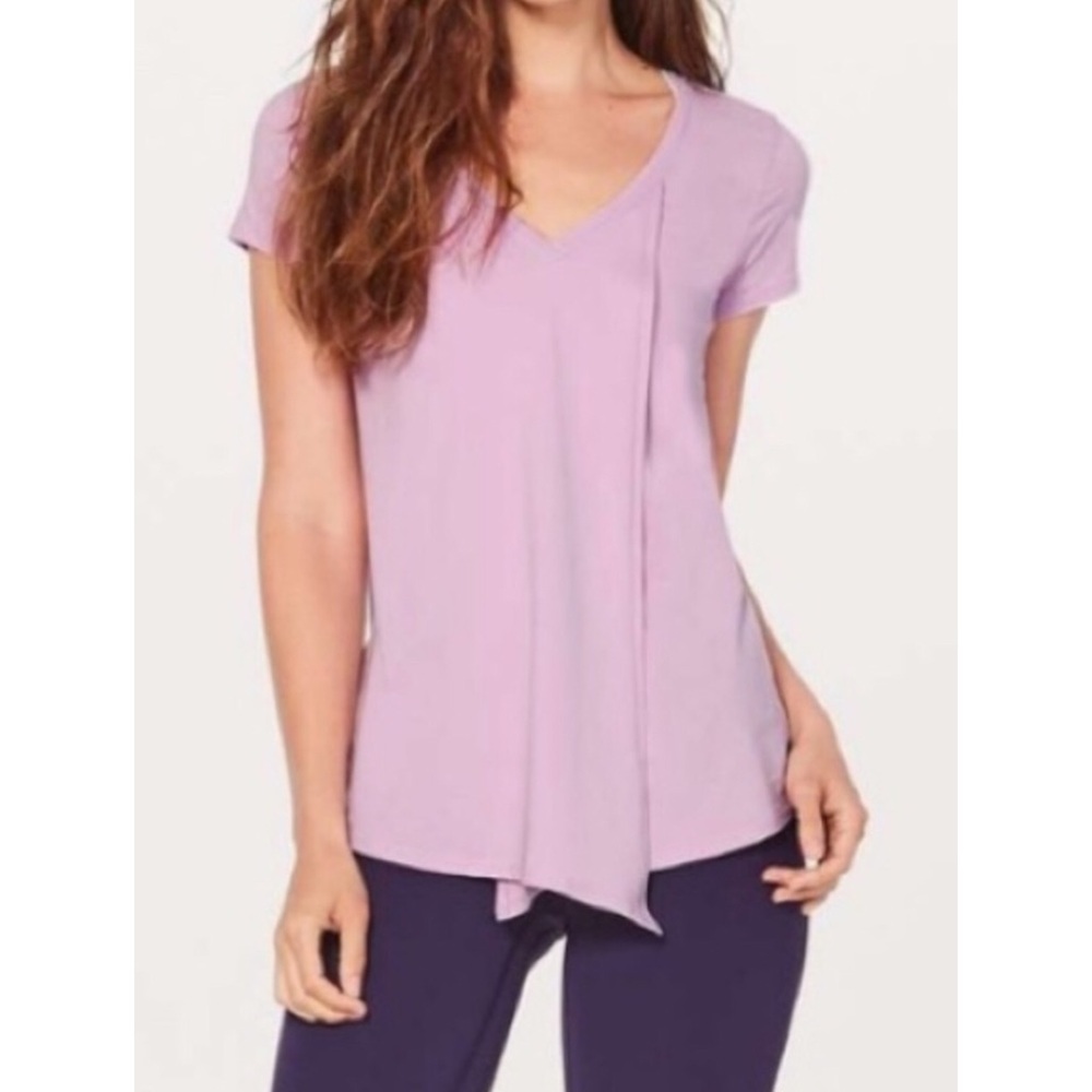 🌼Lululemon Athletica | Knot a Problem Tee in Rose Quartz Size 10